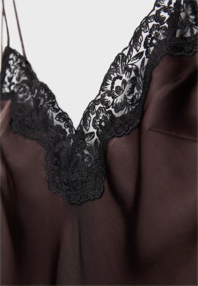 Abito a canotta in raso Abito a canotta in raso