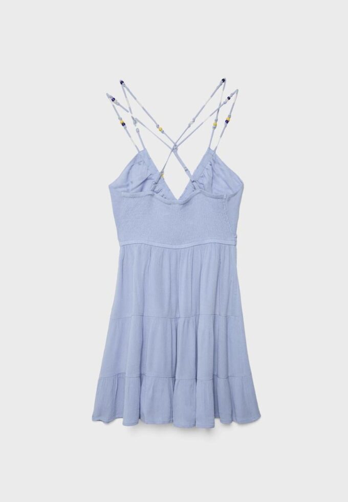 Abito corto con perline