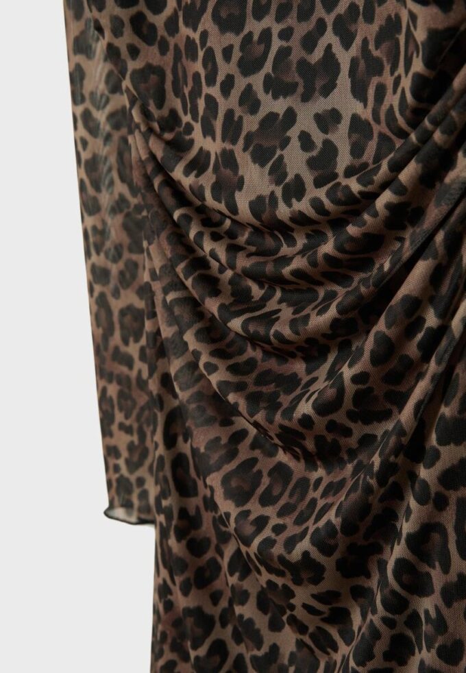 Abito corto in tulle stampato