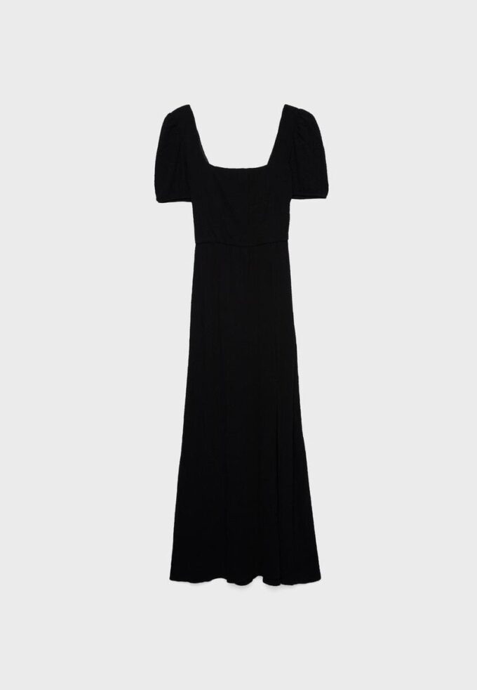 Abito lungo dalla vestibilità ampia con incrocio sulla schiena