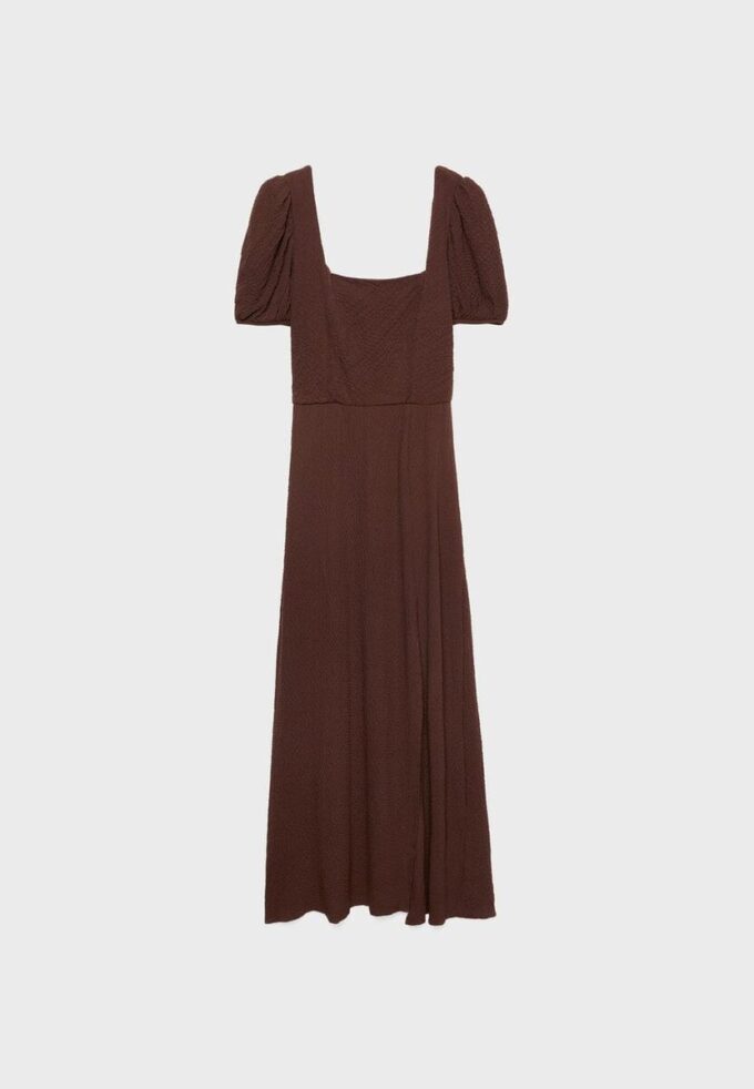 Abito lungo dalla vestibilità ampia con incrocio sulla schiena