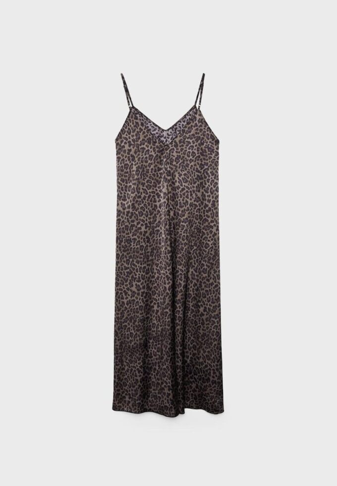 Abito lungo e fluido in raso