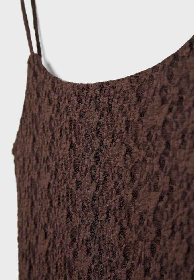 Abito midi con lacci biondi