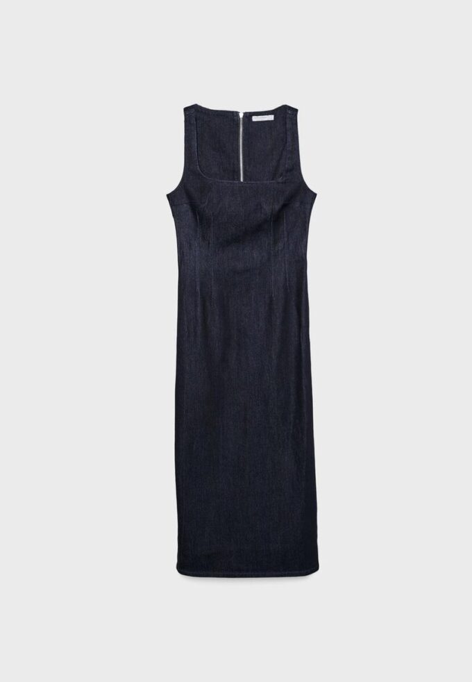 Abito midi in denim