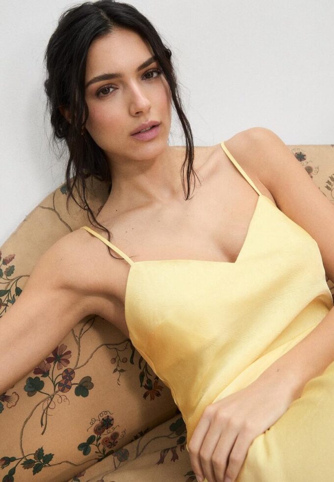 Abito midi in raso Abito midi in raso