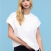 B06 T-shirt basic con spalle scese