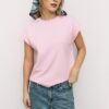 B06 T-shirt basic con spalle scese