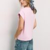 B06 T-shirt basic con spalle scese
