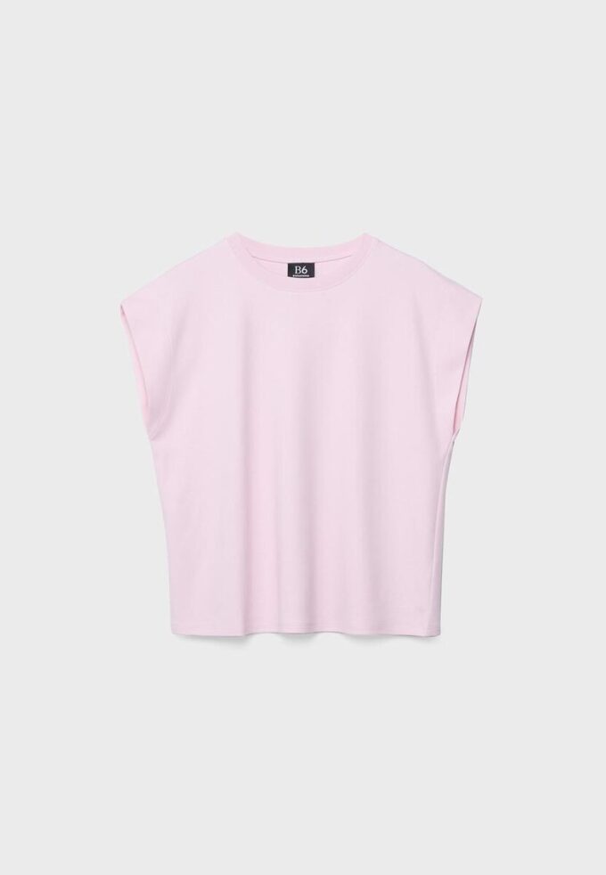 B06 T-shirt basic con spalle scese