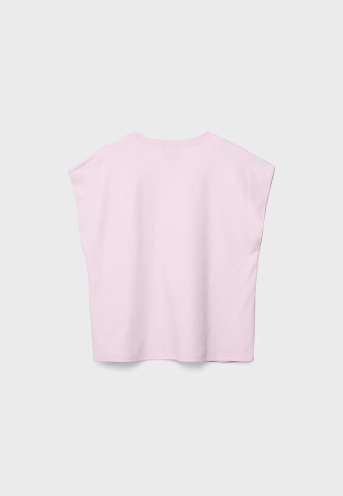 B06 T-shirt basic con spalle scese