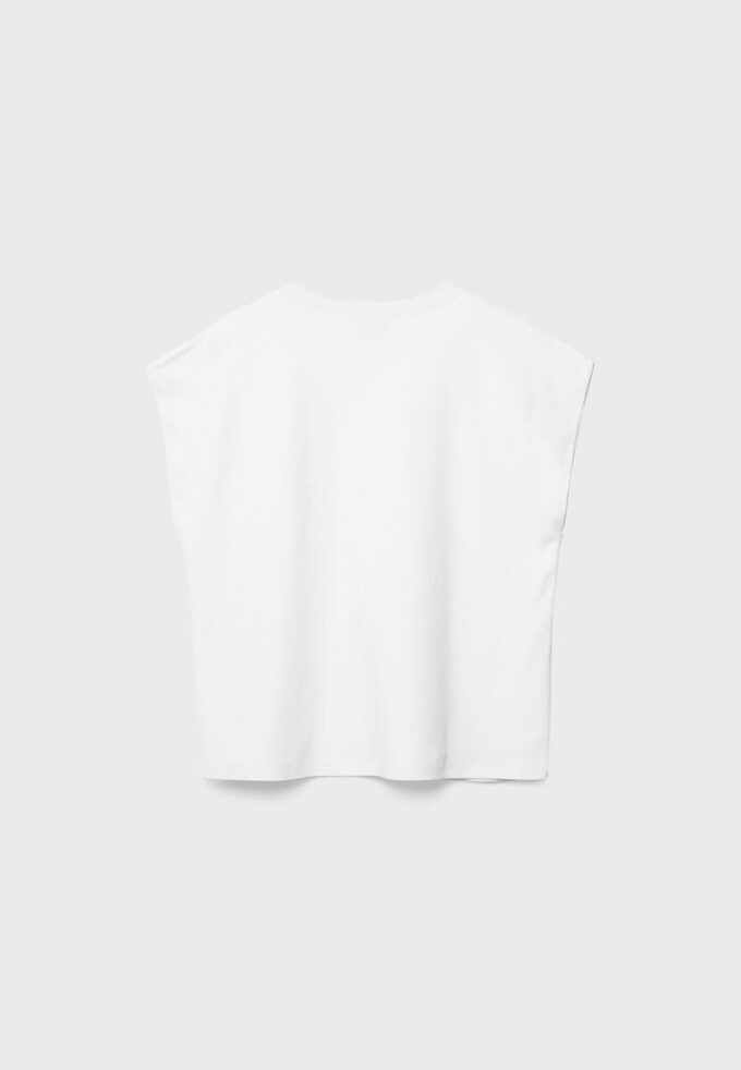 B06 T-shirt basic con spalle scese