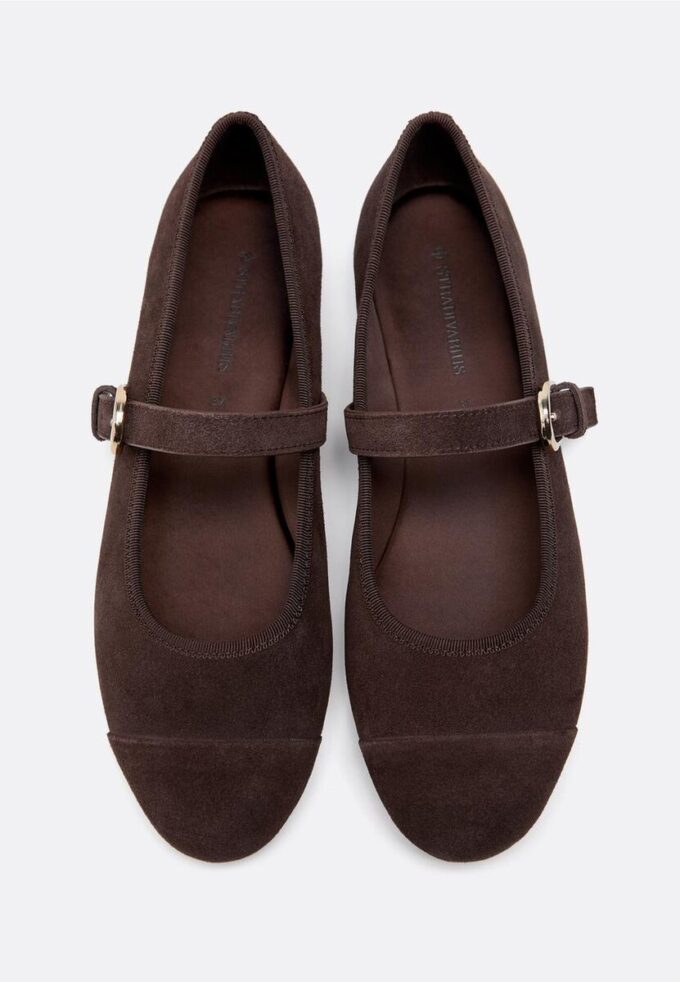 Ballerine in pelle con puntale Ballerine in pelle con puntale