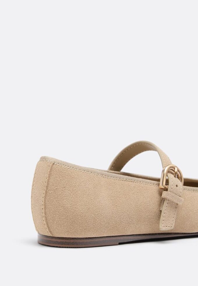 Ballerine in pelle con puntale Ballerine in pelle con puntale