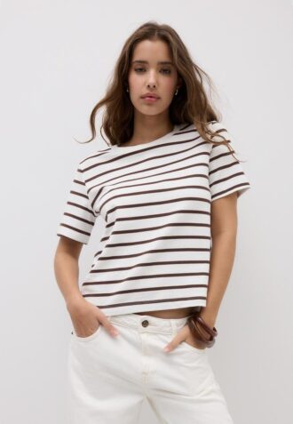 Basic Heavy Weight Striped Regular Fit T-shirt