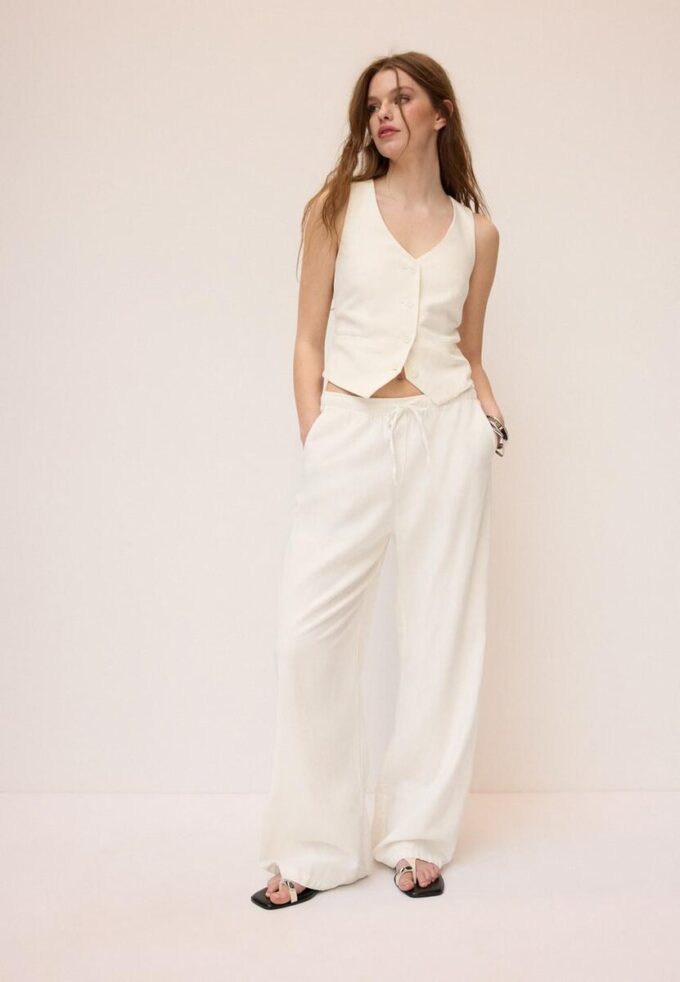 Basic Linen Blend Waistcoat Basic Linen Blend Waistcoat