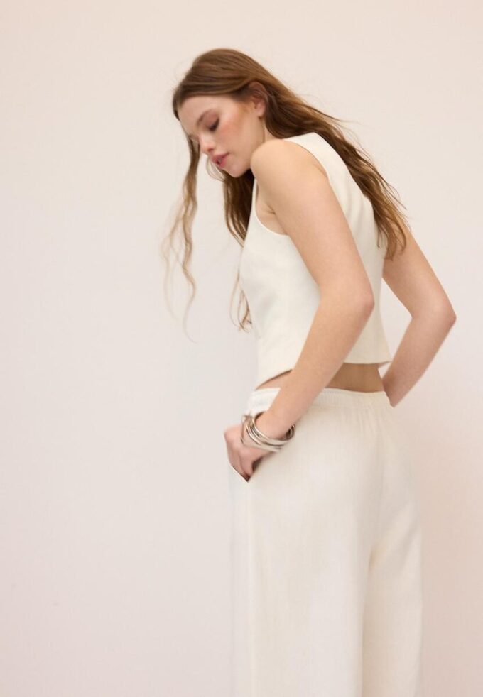 Basic Linen Blend Waistcoat Basic Linen Blend Waistcoat