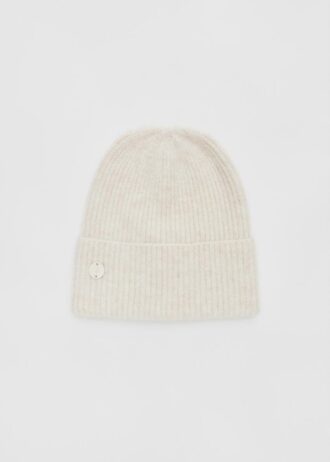 Berretto a coste con placca