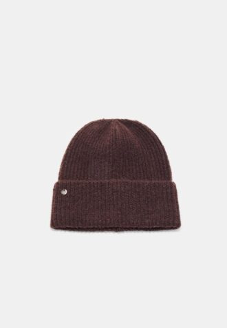 Berretto a coste con placca