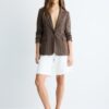 Blazer basic a righe in maglia