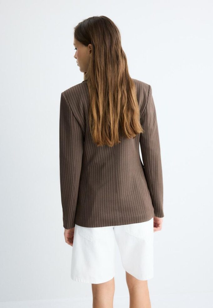 Blazer basic a righe in maglia