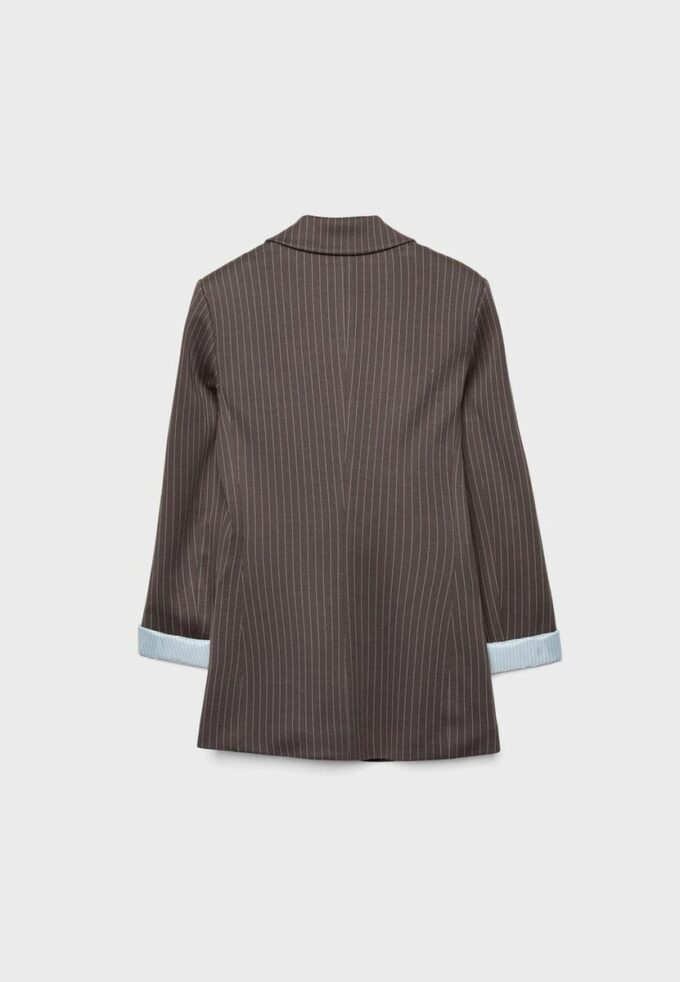 Blazer basic a righe in maglia