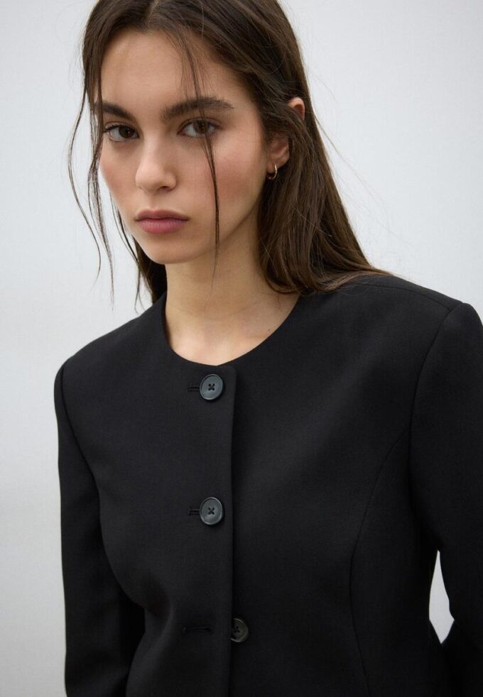 Blazer senza colletto Blazer senza colletto