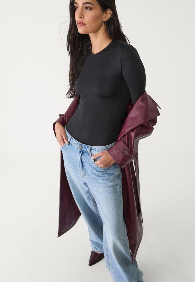 Body a maniche lunghe in poliammide Body a maniche lunghe in poliammide