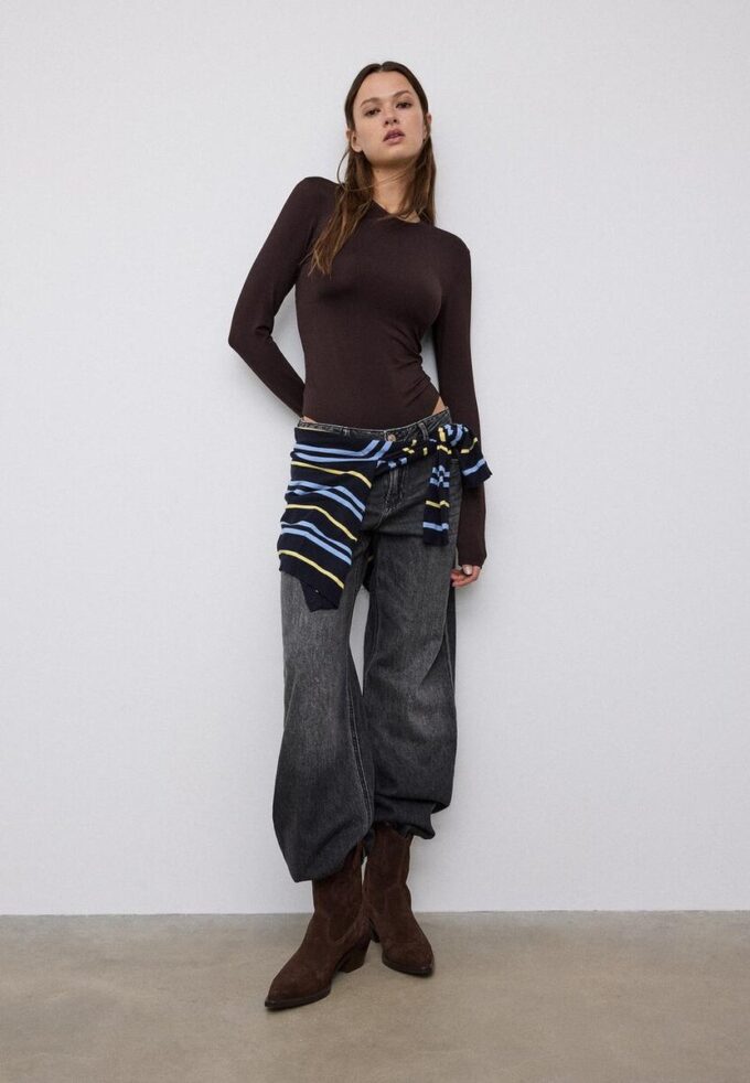 Body a maniche lunghe in poliammide Body a maniche lunghe in poliammide