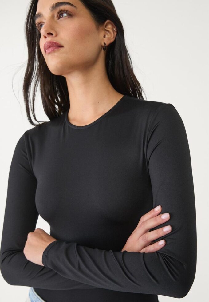 Body a maniche lunghe in poliammide Body a maniche lunghe in poliammide