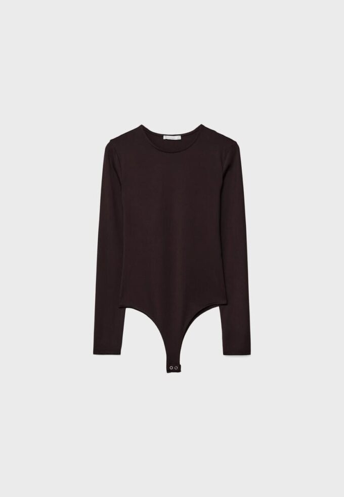 Body a maniche lunghe in poliammide Body a maniche lunghe in poliammide