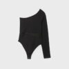 Body asimmetrico con dettagli trasparenti Body asimmetrico con dettagli trasparenti