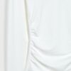 Body in poliammide con arricciature e scollo a V Body in poliammide con arricciature e scollo a V