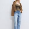 Body in poliammide con scollo quadrato