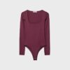 Body in poliammide con scollo quadrato