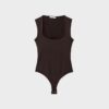 Body in poliammide con scollo quadrato