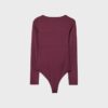 Body in poliammide con scollo quadrato