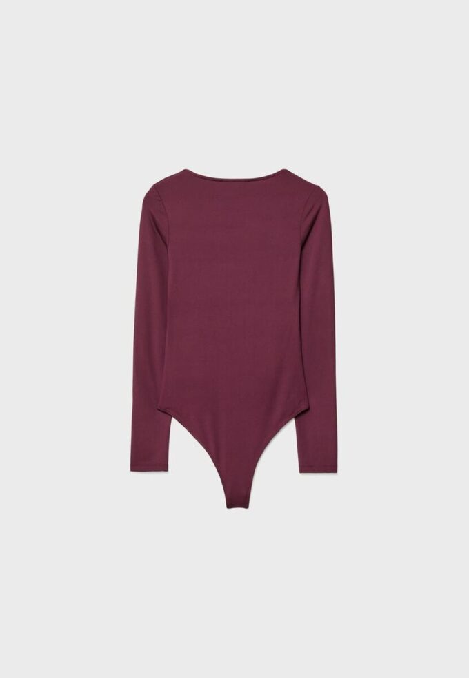 Body in poliammide con scollo quadrato