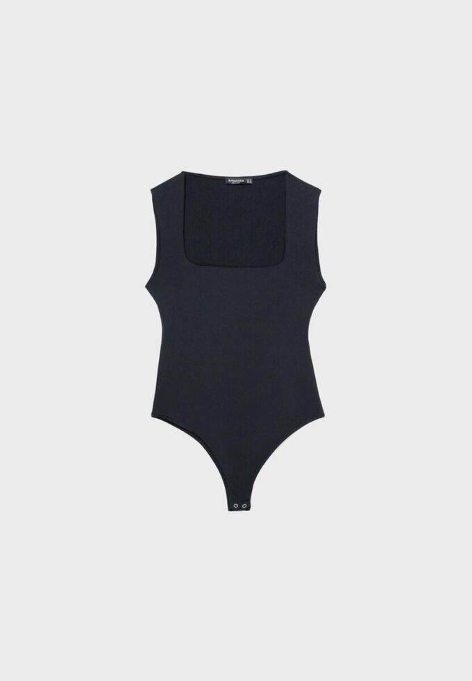 Body in poliammide con scollo quadrato Body in poliammide con scollo quadrato