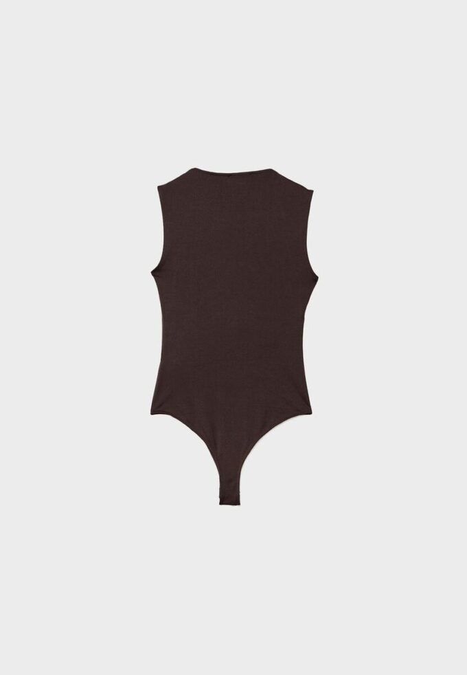 Body in poliammide con scollo quadrato
