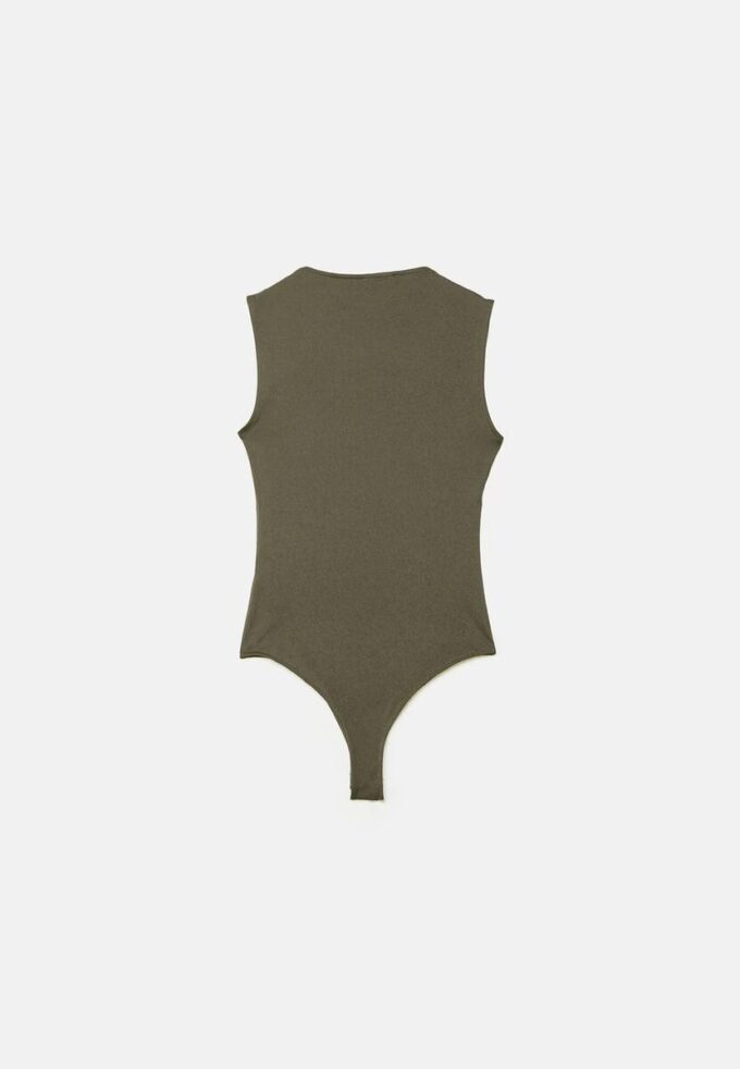 Body in poliammide con scollo quadrato