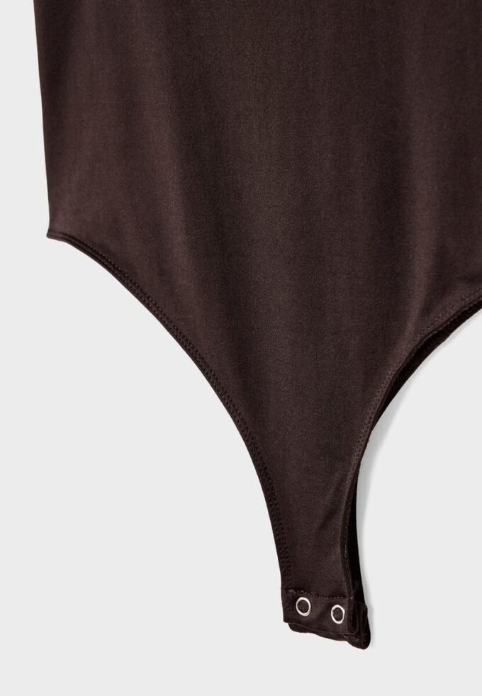 Body in poliammide con scollo quadrato