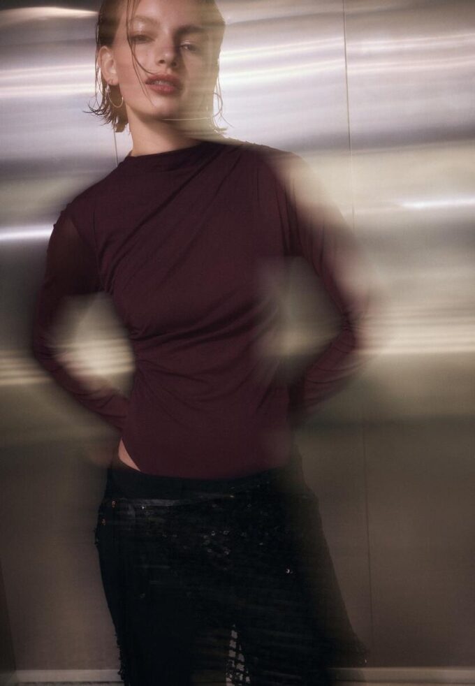 Body in tulle arricciato Body in tulle arricciato