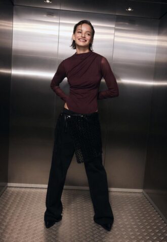 Body in tulle arricciato