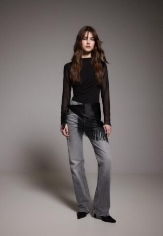 Body in tulle arricciato