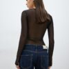 Body in tulle con scollo quadrato