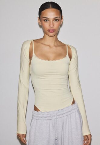 Bolero slim fit a maniche lunghe