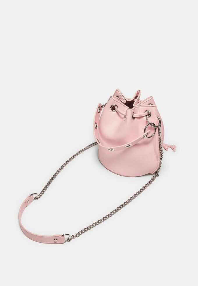 Borsa a secchiello rigida con occhielli Borsa a secchiello rigida con occhielli