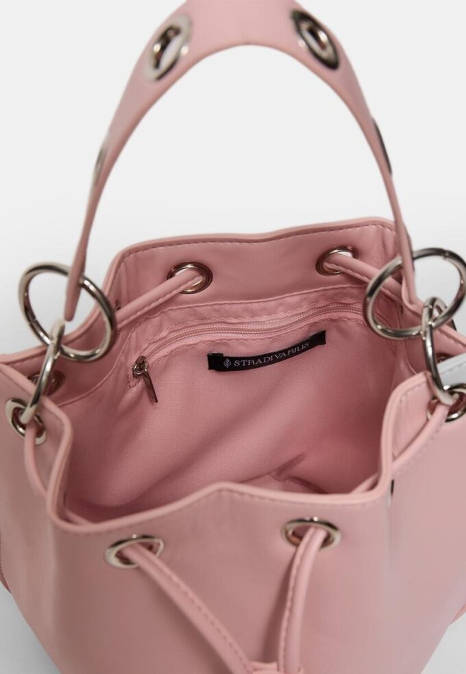 Borsa a secchiello rigida con occhielli Borsa a secchiello rigida con occhielli