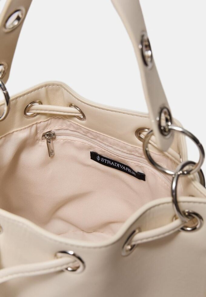 Borsa a secchiello rigida con occhielli