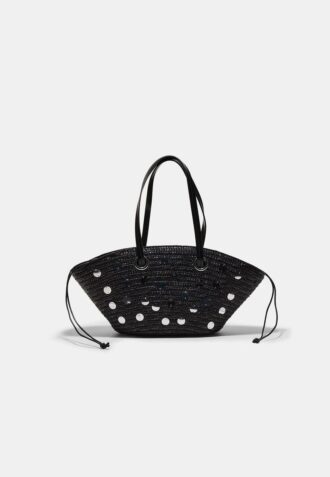 Borsa a tracolla a cestino con paillettes